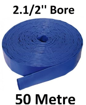 picture of Strong PVC Layflat Hose 2.1/2" Bore - 66.8mm O/D x 64mm - 50 Metre - [HP-LFL212/50]