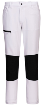 picture of Portwest CD886 WX2 Active Stretch Work Trousers White - PW-CD886WHR