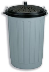 Picture of Addis Dustbin Round with Lid Plus Locking Clips - 90 Litres - [DD-510756] - (HP)