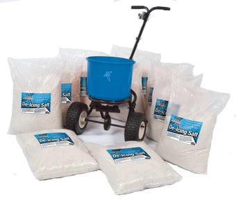 Picture of Salt Spreader Kit - 10 x 25kg Bags Of Salt And 1 x 18kg Salt Spreader - [SL-WINTER1]