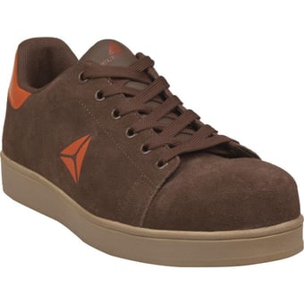 picture of Suede Split Leather Safety Shoes - Brown - Composite Toe  - LH-SMASHSS1P - (DISC-R)