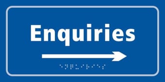 picture of Enquiries arrow right – Taktyle (300 x 150mm)  - SCXO-CI-TK2276WHBL