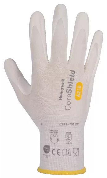 Honeywell CoreShield 3.0 Nitrile Micro-foam Coating Glove B/A2 - White - Pair - HW-CS22-7518W - (LP)