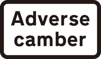 Picture of Spectrum 608 x 359mm Dibond ‘Adverse Camber’ Road Sign - With Channel - [SCXO-CI-14047]