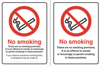 picture of Scottish No Smoking Premises - Double Sided for use on Glass - [AS-PR168]