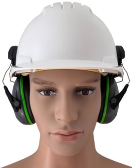 picture of JSP Evo3 White Vented Hard Hat With Sonis 1 Mounted Ear Defenders - [IH-EVO3WSONIS1] - (LP)
