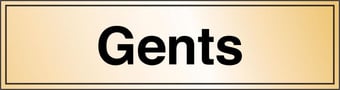 picture of Prestige Gents Sign - Gold Effect - 300 x 100Hmm - 1.5mm Aluminium - [AS-GOLD16-ALU]