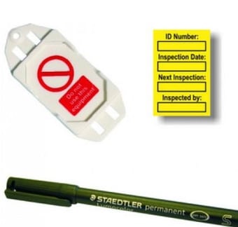 Picture of Harness Mini Tag Insert Kit - Yellow (20 AssetTag holders, 40 inserts, 1 pen) - [SCXO-CI-TG64YK]