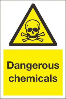 picture of Dangerous Chemicals Sign - 200 x 300Hmm - Rigid Plastic [AS-WA85-RP]