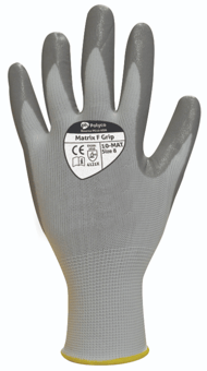 Picture of Polyco Matrix F Grip Seamless White/Grey Knitted Gloves - BM-10-MAT