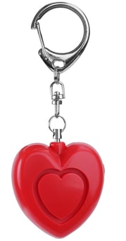 picture of Red Heart Personal Alarm With Led - 125dB - [MEO-MSA-801]
