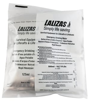 picture of Lalizas Emergency Liferaft Drinking Water - 4 x 125ml - [LZ-56700] - (LP)