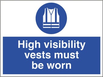 Picture of High Visibility Vests Sign - 600 X 450Hmm - Fluted Correx 4mm - [AS-CX28-FC]