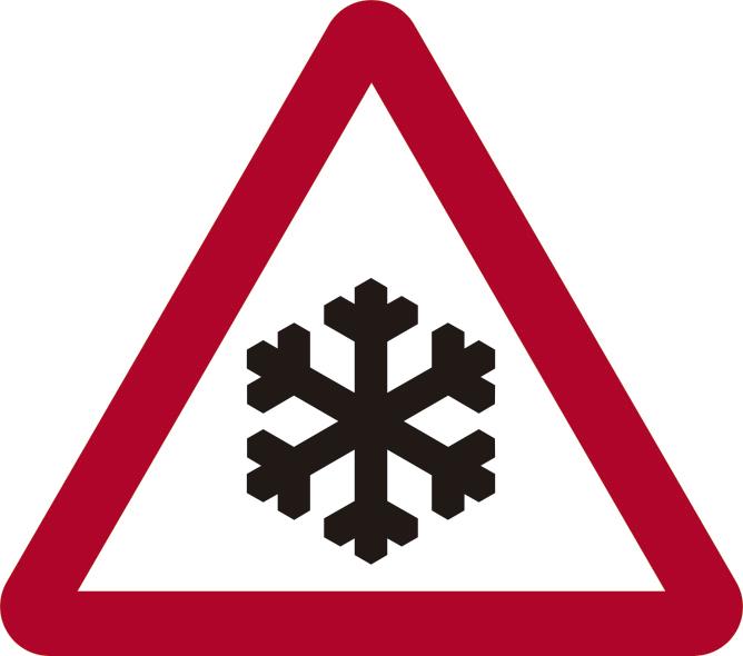 picture of Spectrum 600mm tri. Temporary Sign – Risk of Ice – [SCXO-CI-14561-1]