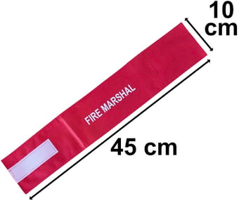 picture of Red - Ladies Pre Printed Arm band - Fire Marshal - 10 x 45cm - Single - [IH-ARMBAND-R-FM-W-S]