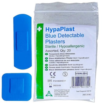 picture of HypaPlast Blue Catering Plasters - Assorted - Pack of 20 - [SA-D7302]