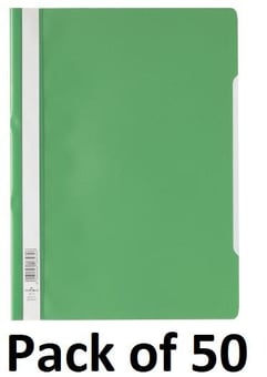 picture of Durable - Clear View Folder - Economy - Green - Pack of 50 - [DL-257305]