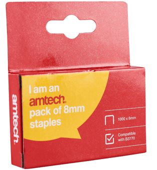 picture of Amtech 8mm Staples - Pack of 1000 - [DK-B3772]