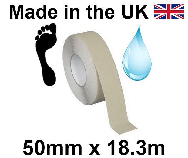 Beige Aqua Safe Anti-Slip Self Adhesive Tape - 50mm x 18.3m Roll - [HE-H3405BG-(50)]