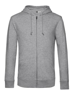 picture of B&C Men's Organic Zipped Hood - Heather Grey - RLW-BA002HGRE