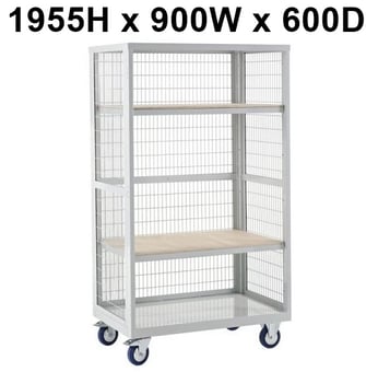 picture of QMP Boxwell Trolley Without Doors - Light Grey - Plywood - 1955H x 900W x 600D - [QM-XW199060PLXX] - (LP)
