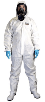 picture of Chemsplash Xtreme SMS 50 Flame Retardant White Coverall Type 5/6 - [BG-2513-WHITE]