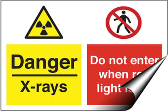 Picture of Danger X-rays Do Not Enter Sign - 300 X 200Hmm - Self Adhesive Vinyl - [AS-MU28-SAV]