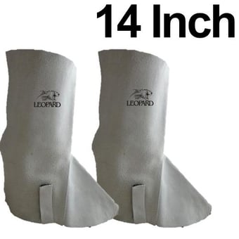 picture of Leopard Chrome Leather Gaiters - 14 Inch - [MH-CG1060014]