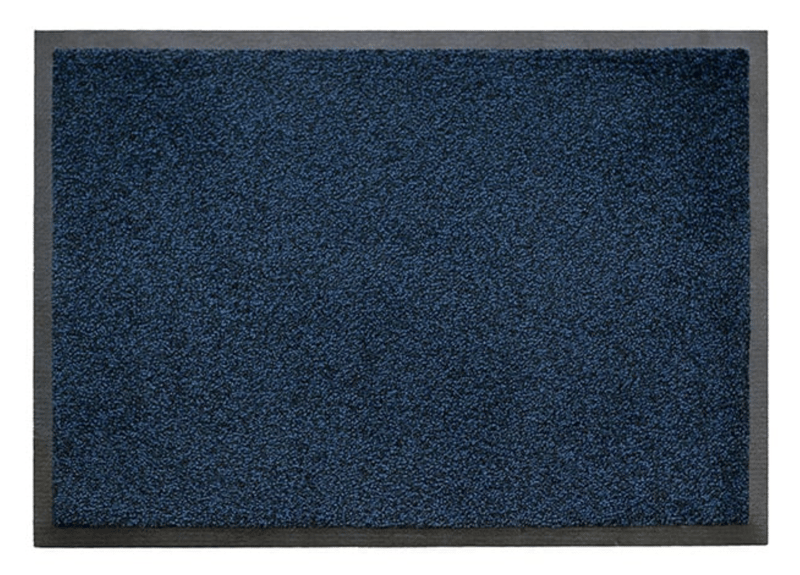 picture of Dirt-Buster Washable Carpet Entrance Mat - Black Blue/Black - 1150 x 1750 - [WWM-40100-11517512-BBBK]