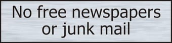 Picture of No free newspapers or junk mail - SSE (200 x 50mm) - [ SCXO-CI-6315]
