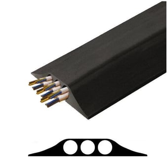 Picture of Industrial Heavy Duty (Sold as Single 4.5 Meter Roll) - 3 x 23mm Diameter Hole - Fork Truck Safe - No Fixing Required - [VS-Type FFF]