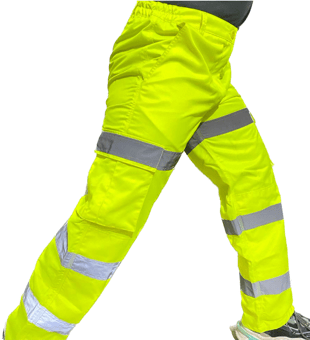 picture of Yellow Hi-Vis 3 Band Combat Trousers - Regular Leg - [PLW-CTY23R] - (NICE)