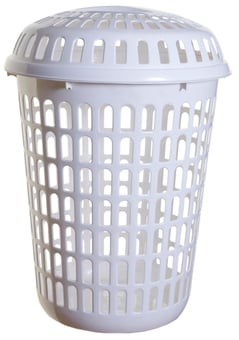 Picture of Whitefurze Round Laundry Bin - White - [WHF-H19654]