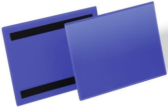 picture of Durable - Magnetic Document Sleeve A5 Landscape - Dark Blue - Pack 50 - [DL-174307]
