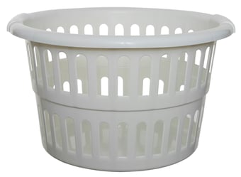 Picture of Whitefurze 48cm Round Laundry Basket - Cream - [WHF-H191C8]