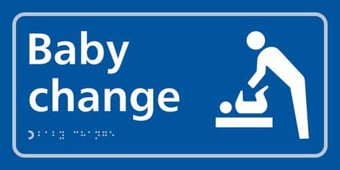 picture of Spectrum Baby Change - With Symbol – Taktyle 300 x 150mm - SCXO-CI-TK2207WHBL