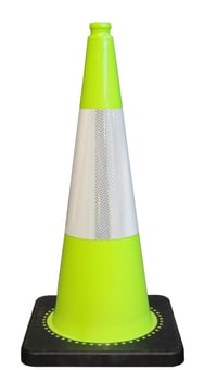 Picture of Flexible Green PVC 75cm 4kg Road Cone - Virtually Unbreakable - [EH-RS75040S+G30CM3M] - (MP) - (DISC-W)