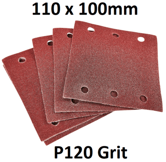 picture of Amtech 10pc Square Sanding Sheet Set - P120 Grit 110 x 100mm - [DK-V4050]
