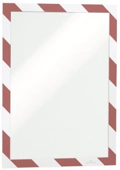 Picture of Durable - Self-adhesive Infoframe DURAFRAME SECURITY Red/White A4 - 236 x 323mm - Pack of 2 - [DL-4944132]