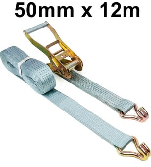 picture of ProSolve Ratchet Tie-Down Straps - 50mm x 12m 5000kg (LC) - [PV-BDV1590CP]
