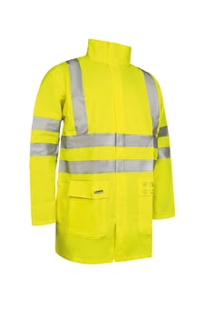 Picture of Lyngsoe Multinorm Hi-Vis Jacket in Extra Strong PVC - Saturn Yellow - LS-ARC-LR4055-53