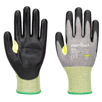 picture of Portwest A651 - CS Cut E15 PU Glove - Pair - Grey/Black - PW-A651G8R