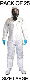 picture of Chemsplash - EKA55 White Coverall Type 5/6 - SIZE L - Pack of 25 - BG-2511-LX25 - (AMZPK)