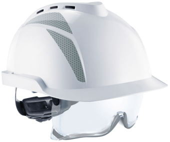 picture of MSA V-Gard 930 Hard Hat Cap Vented Fas-Trac III Foam White - [MS-GVC1A-00000G0-000]