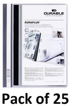 picture of Durable - DURAPLUS® Presentation Folder - Grey - Pack of 25 - [DL-257910]
