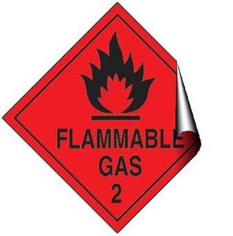 picture of Hazchem & Transport Labels - Flammable Gas - Large - 200 X 200Hmm - Self Adhesive Vinyl - [AS-DA16-SAV]