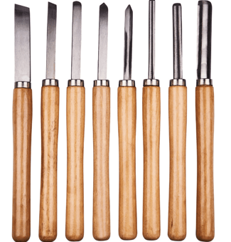 Picture of Amtech 8 Piece Wood Turning Chisel Set - [DK-E1050]