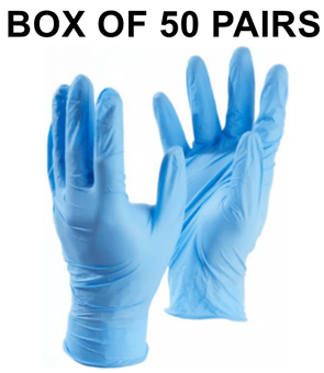 picture of Supreme TTF Disposable Blue Nitrile Powder Free - Box of 50 Pairs - HT-NELO3.5