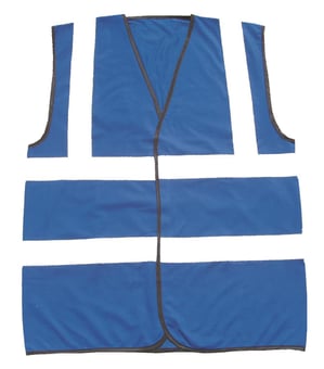 picture of Hi-Vis Waistcoat - Blue - With 50mm Width Reflective Tape - BI-61