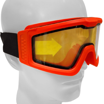 picture of Nuprol Battle Visor Dual Lens Protective Eyewear - Clear-Orange - [NP-6044D-ORCL]